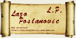 Lazo Poslanović vizit kartica